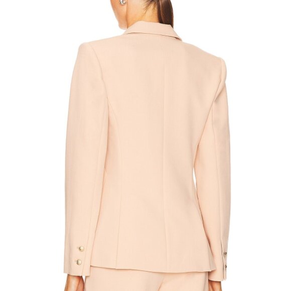 *SOLD* L'AGENCE 'Chamberlain' Brushed Twill Blazer Jacket, Toasted Almond - Picture 3 of 3